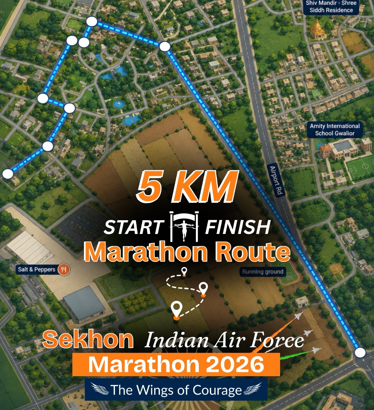5 KM Marathon Route